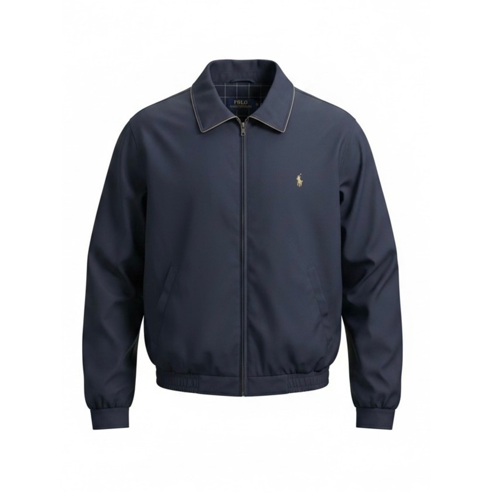 Vintage Y2K 90s Polo Ralph Lauren Navy Blue Bi-Swing Harrington Jacket XLT Tall